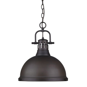 Golden - 3602-L RBZ-RBZ - One Light Pendant - Duncan RBZ - Rubbed Bronze