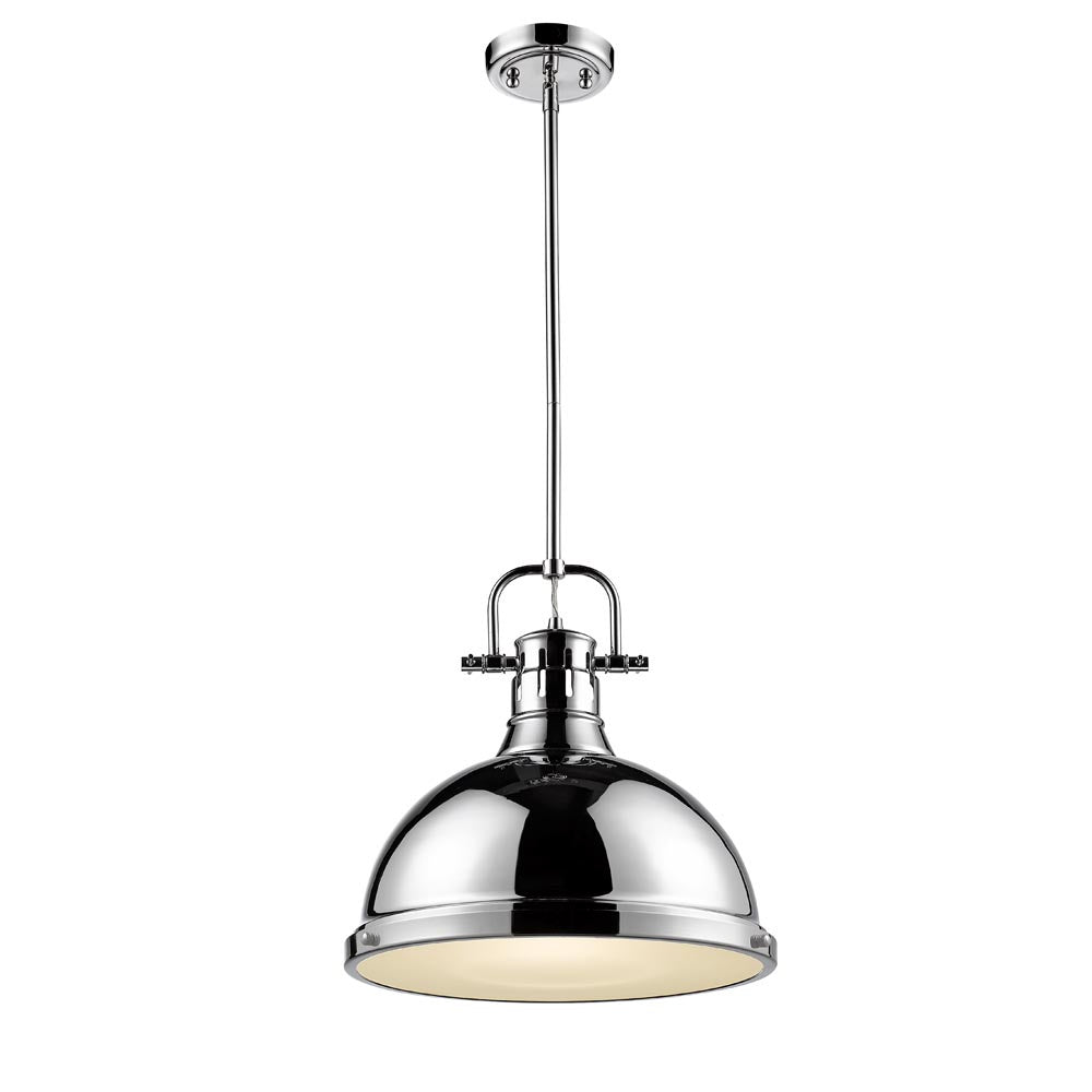 Golden - 3604-L CH-CH - One Light Pendant - Duncan CH - Chrome