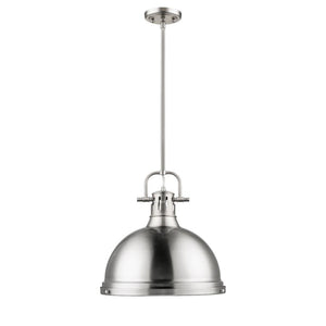 Golden - 3604-L PW-PW - One Light Pendant - Duncan PW - Pewter