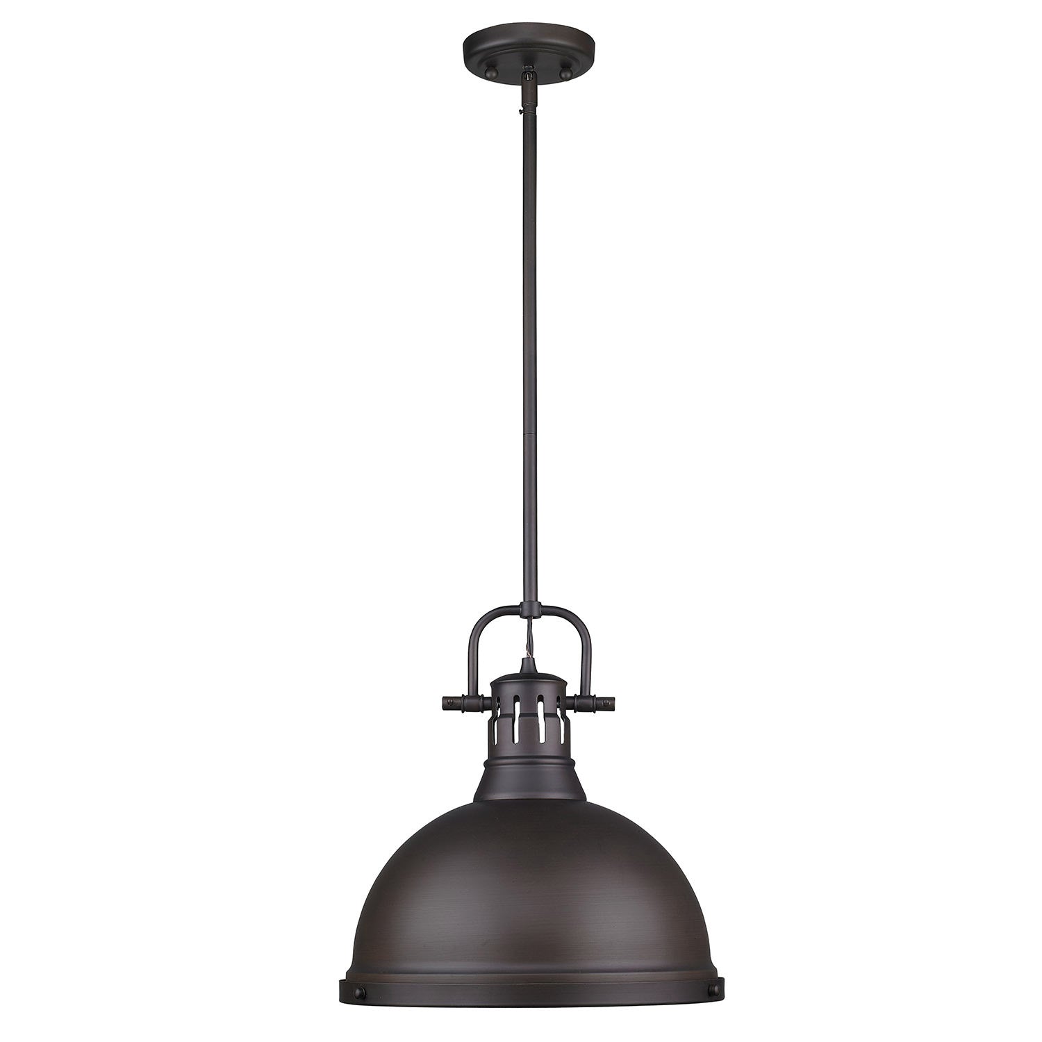 Golden - 3604-L RBZ-RBZ - One Light Pendant - Duncan RBZ - Rubbed Bronze