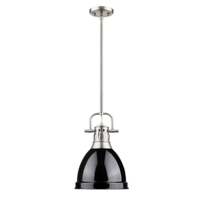 Golden - 3604-S PW-BK - One Light Pendant - Duncan PW - Pewter