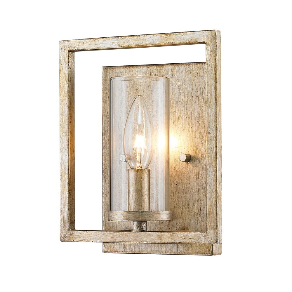 Golden - 6068-1W WG - One Light Wall Sconce - Marco WG - White Gold