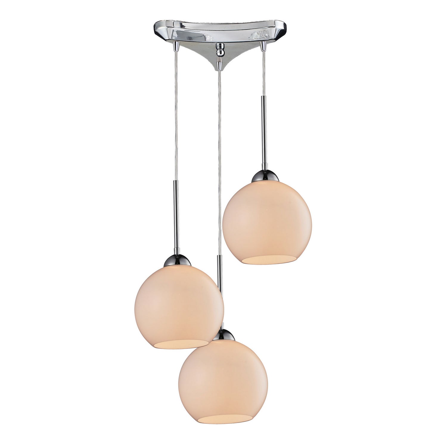 ELK Home - 10240/3WH - Three Light Pendant - Cassandra - Polished Chrome