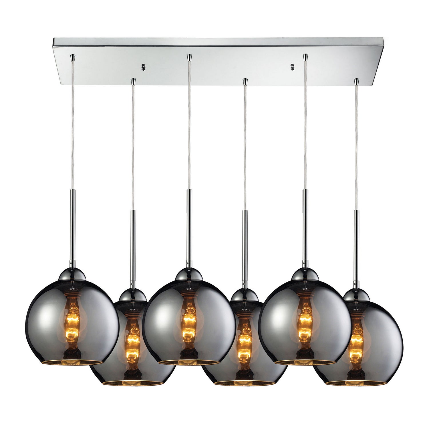 ELK Home - 10240/6RC-CHR - Six Light Pendant - Cassandra - Polished Chrome