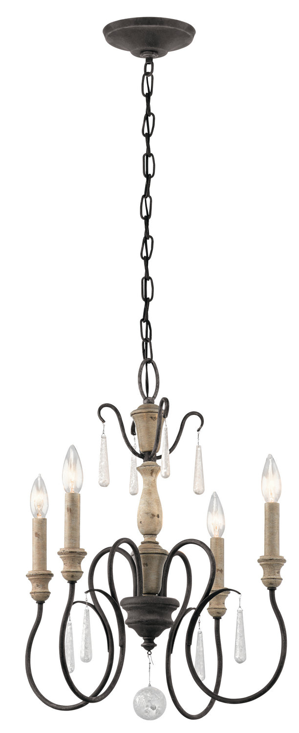 Kichler - 43615WZC - Four Light Chandelier - Kimblewick - Weathered Zinc