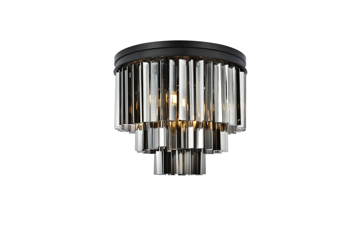 Elegant Lighting - 1201F20MB-SS/RC - Nine Light Flush Mount - Sydney - Matte Black