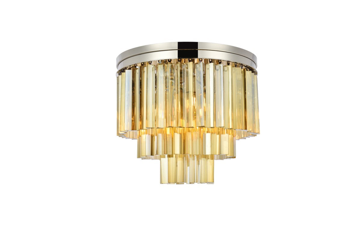 Elegant Lighting - 1201F20PN-GT/RC - Nine Light Flush Mount - Sydney - Polished Nickel