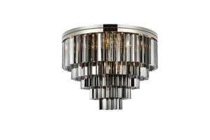 Elegant Lighting - 1201F32PN-SS/RC - 17 Light Flush Mount - Sydney - Polished Nickel