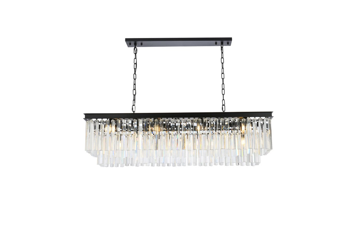 Elegant Lighting - 1202D50MB/RC - 12 Light Chandelier - Sydney - Matte Black