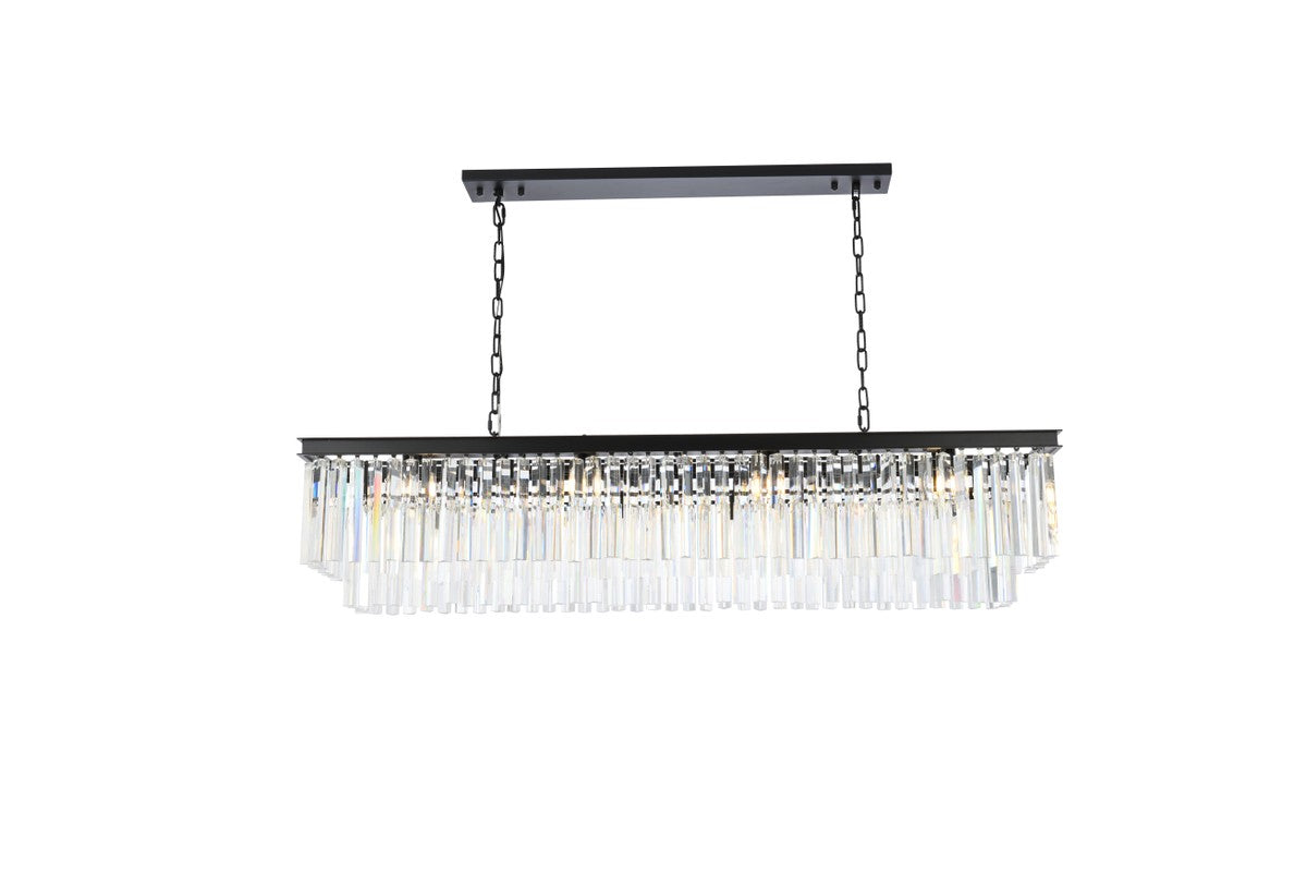 Elegant Lighting - 1202D60MB/RC - 12 Light Chandelier - Sydney - Matte Black