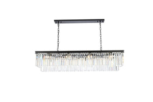 Elegant Lighting - 1202D60MB/RC - 12 Light Chandelier - Sydney - Matte Black