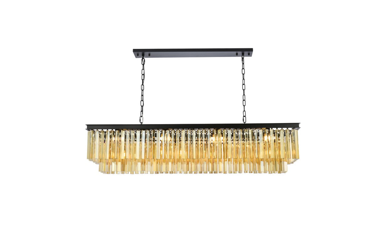 Elegant Lighting - 1202D60MB-GT/RC - 12 Light Chandelier - Sydney - Matte Black