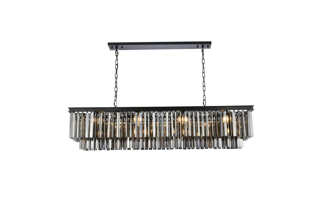 Elegant Lighting - 1202D60MB-SS/RC - 12 Light Chandelier - Sydney - Matte Black