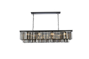 Elegant Lighting - 1202D60MB-SS/RC - 12 Light Chandelier - Sydney - Matte Black