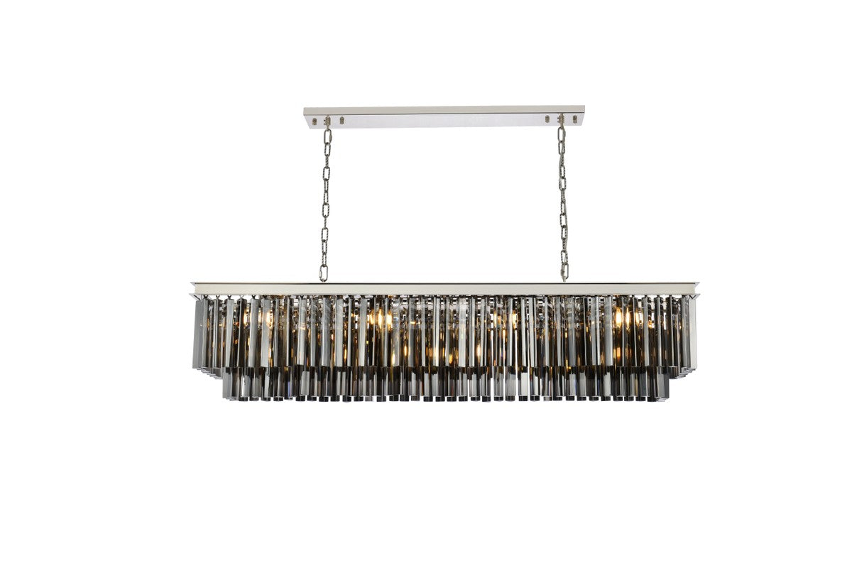 Elegant Lighting - 1202D60PN-SS/RC - 12 Light Chandelier - Sydney - Polished Nickel