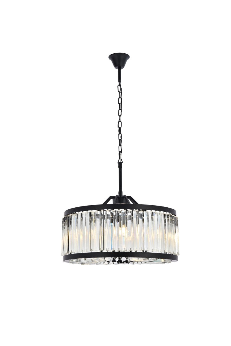 Elegant Lighting - 1203D28MB/RC - Eight Light Chandelier - Chelsea - Matte Black