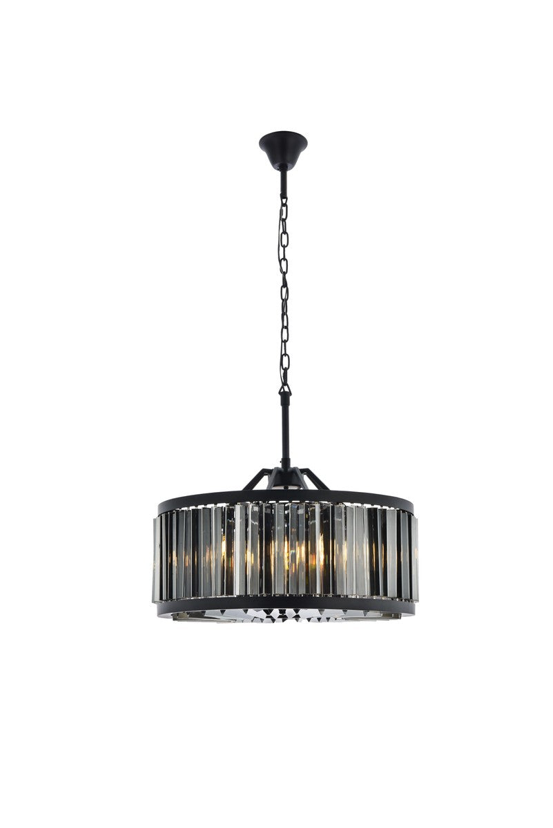 Elegant Lighting - 1203D28MB-SS/RC - Eight Light Chandelier - Chelsea - Matte Black