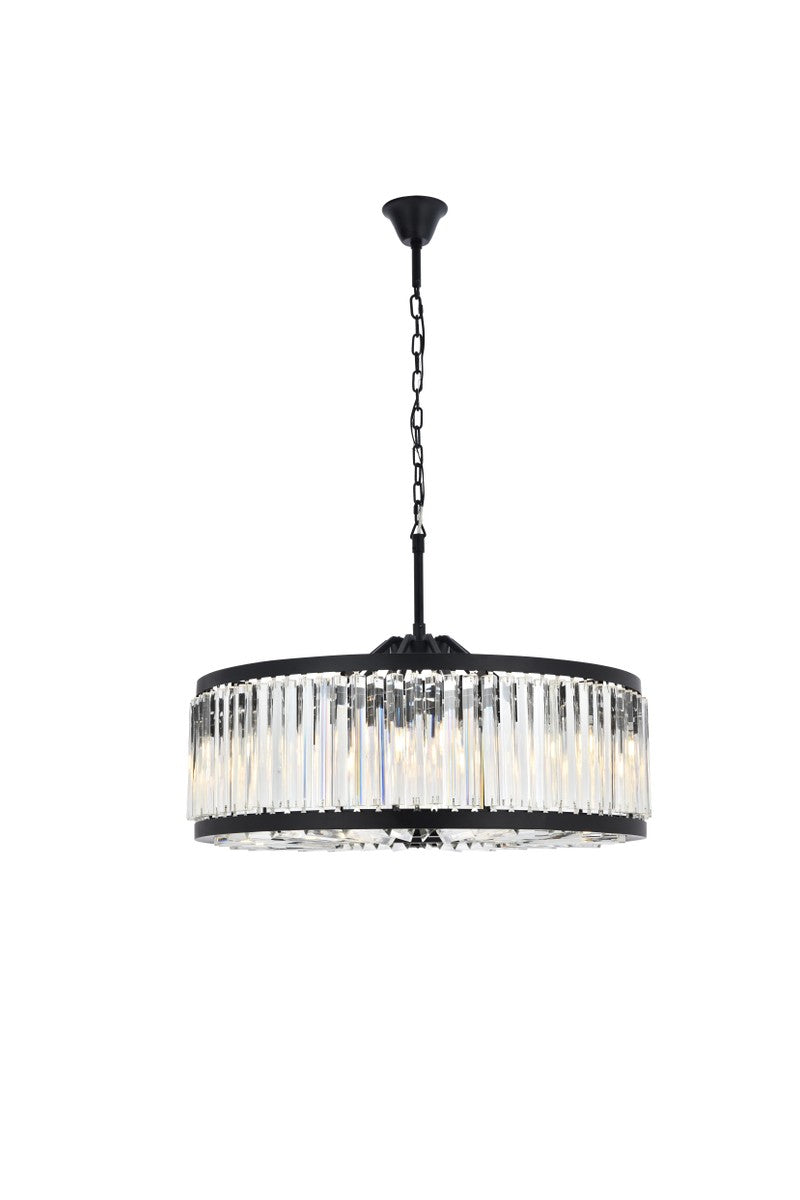 Elegant Lighting - 1203D35MB/RC - Ten Light Chandelier - Chelsea - Matte Black