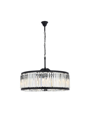 Elegant Lighting - 1203D35MB/RC - Ten Light Chandelier - Chelsea - Matte Black