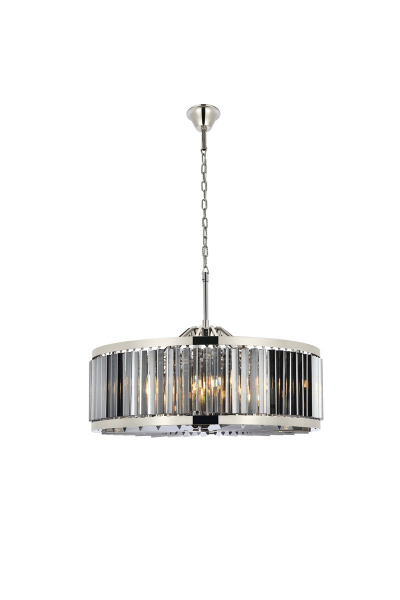 Elegant Lighting - 1203D35PN-SS/RC - Ten Light Chandelier - Chelsea - Polished nickel