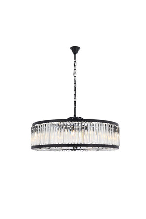 Elegant Lighting - 1203G43MB/RC - Ten Light Chandelier - Chelsea - Matte Black