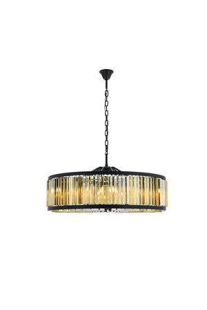 Elegant Lighting - 1203G43MB-GT/RC - Ten Light Chandelier - Chelsea - Matte Black