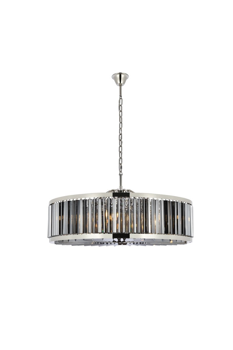 Elegant Lighting - 1203G43PN-SS/RC - Ten Light Chandelier - Chelsea - Polished nickel