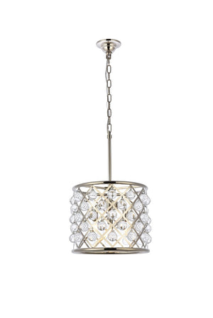 Elegant Lighting - 1204D14PN/RC - Three Light Pendant - Madison - Polished Nickel