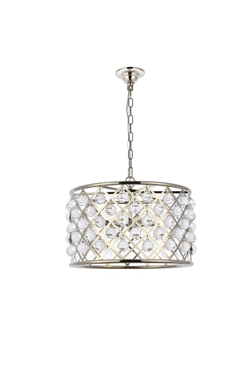 Elegant Lighting - 1204D20PN/RC - Six Light Pendant - Madison - Polished nickel