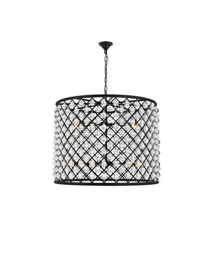 Elegant Lighting - 1204D35MB/RC - 12 Light Chandelier - Madison - Matte Black