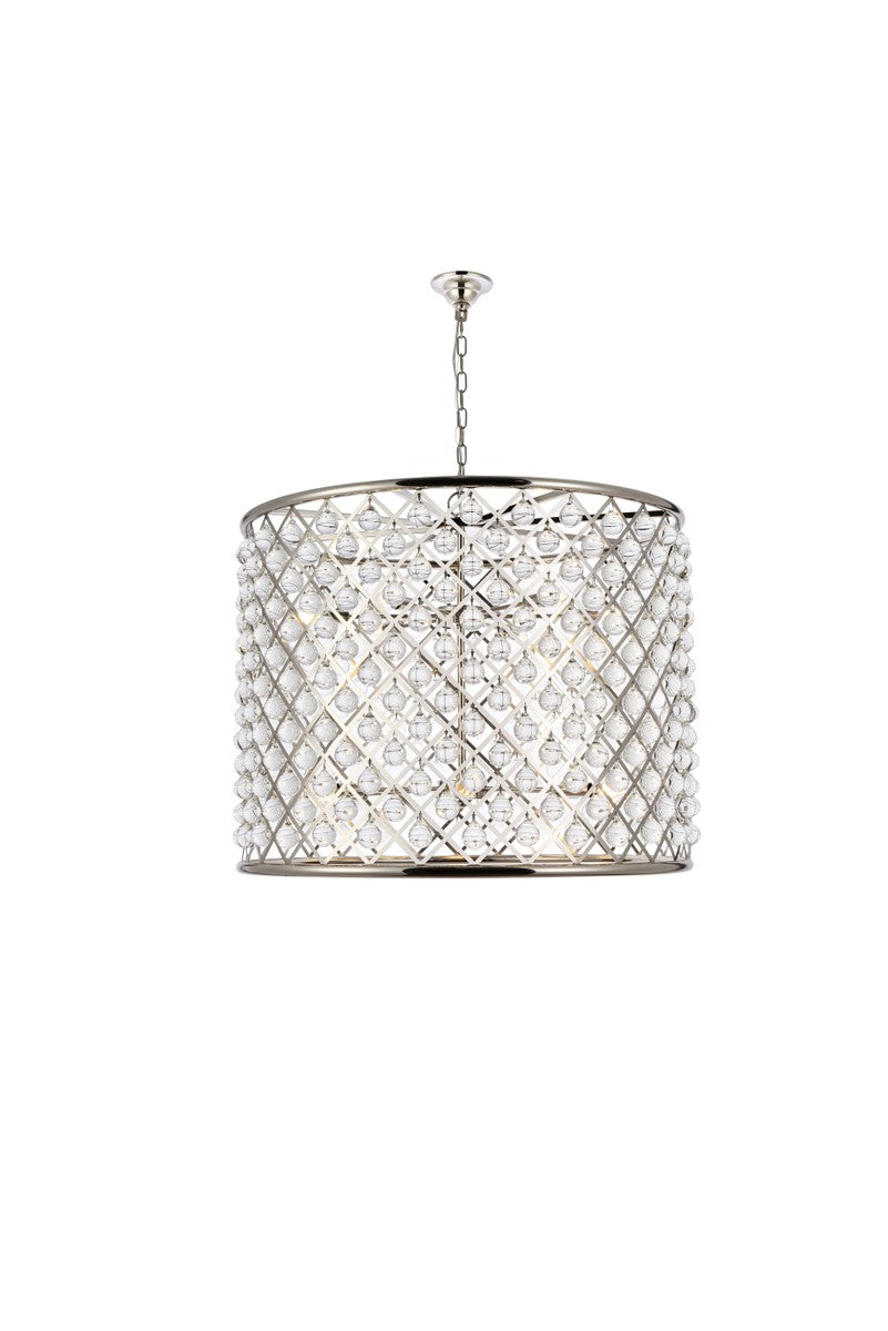 Elegant Lighting - 1204D35PN/RC - 12 Light Chandelier - Madison - Polished nickel