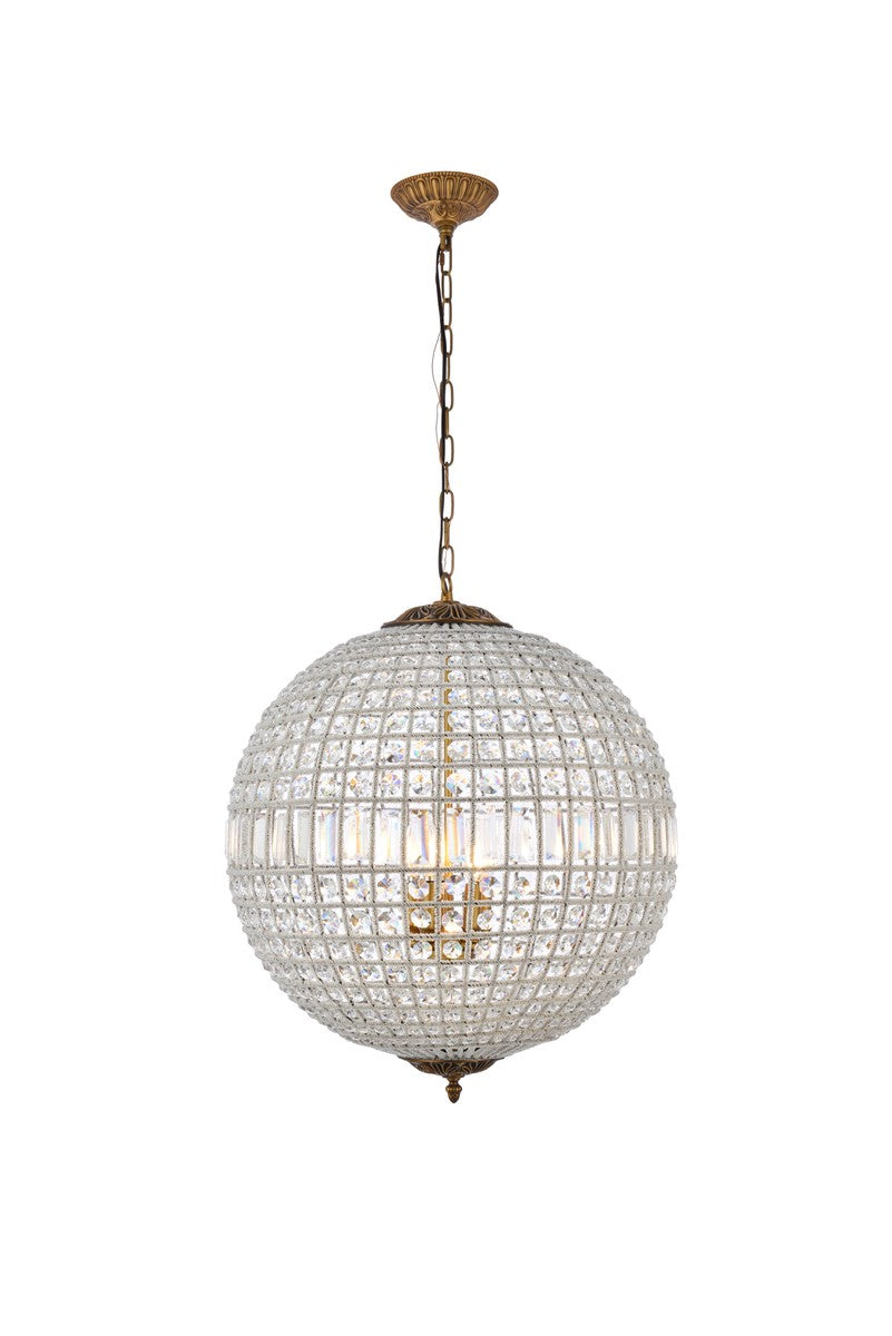 Elegant Lighting - 1205D24FG/RC - Five Light Chandelier - Olivia - French Gold