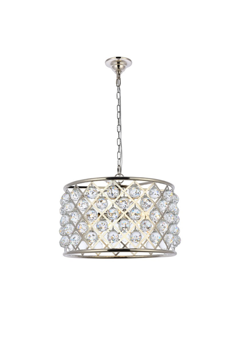 Elegant Lighting - 1206D20PN/RC - Six Light Pendant - Madison - Polished nickel