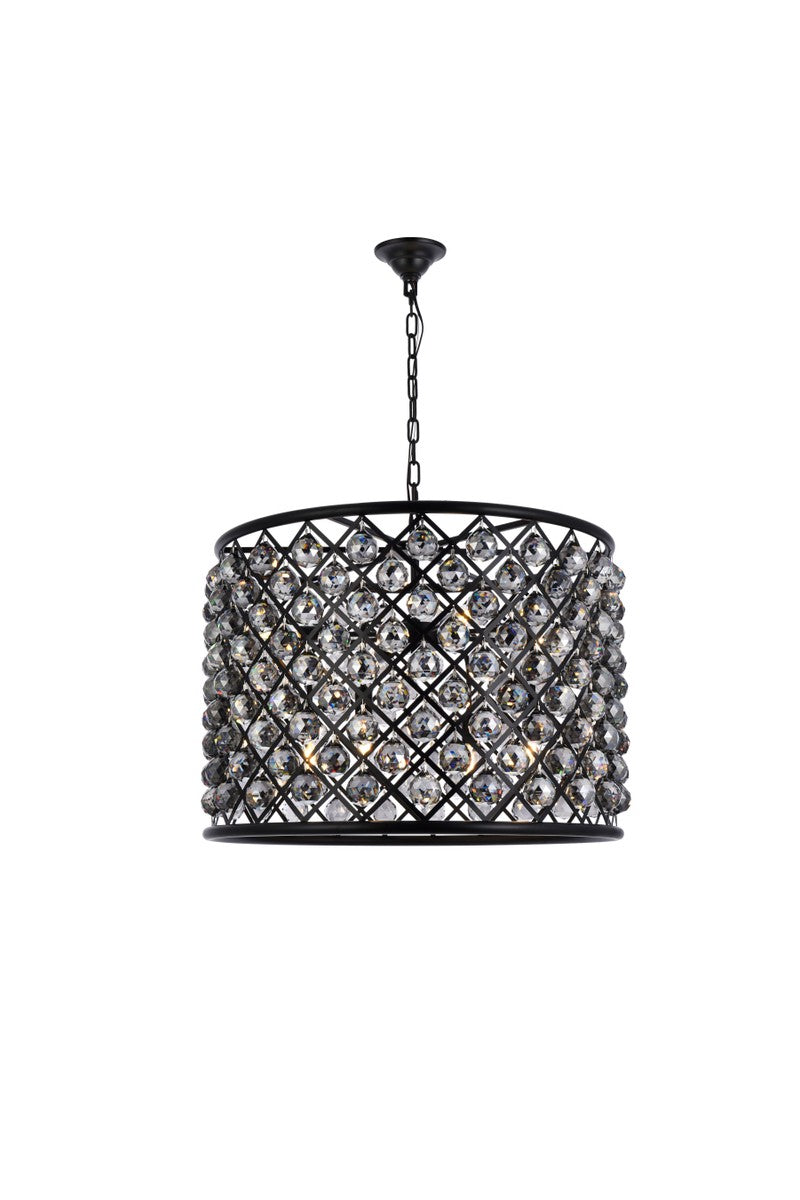 Elegant Lighting - 1206D27MB-SS/RC - Eight Light Chandelier - Madison - Matte Black