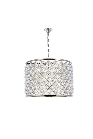 Elegant Lighting - 1206D27PN/RC - Eight Light Chandelier - Madison - Polished Nickel