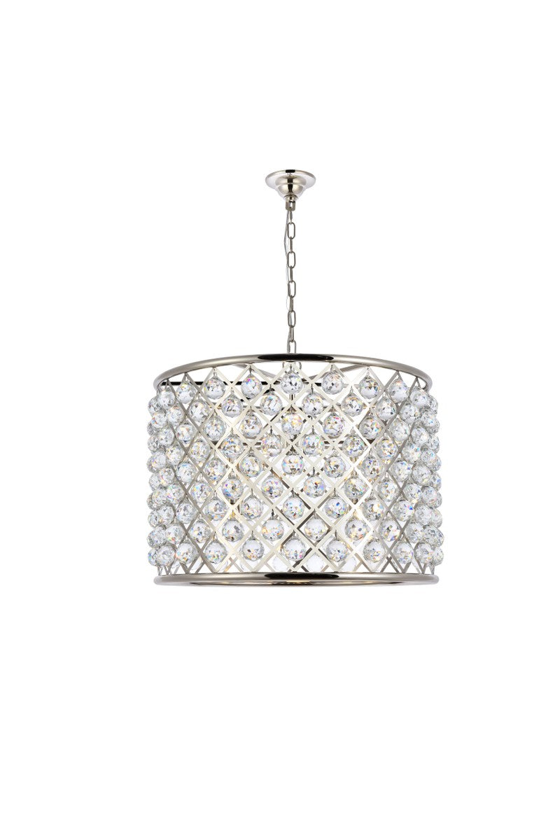 Elegant Lighting - 1206D27PN/RC - Eight Light Chandelier - Madison - Polished nickel