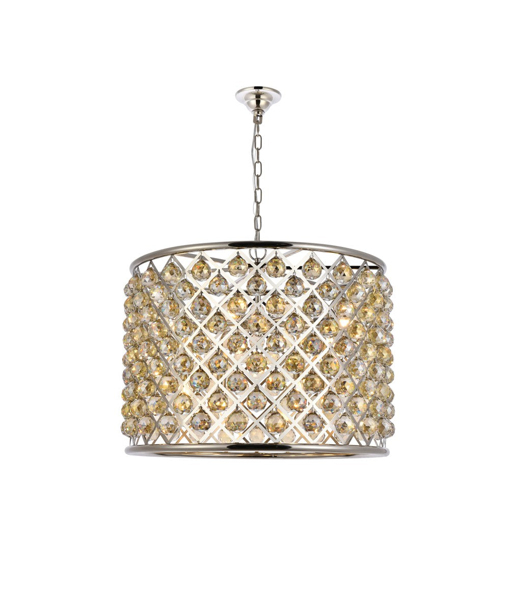 Elegant Lighting - 1206D27PN-GT/RC - Eight Light Chandelier - Madison - Polished Nickel