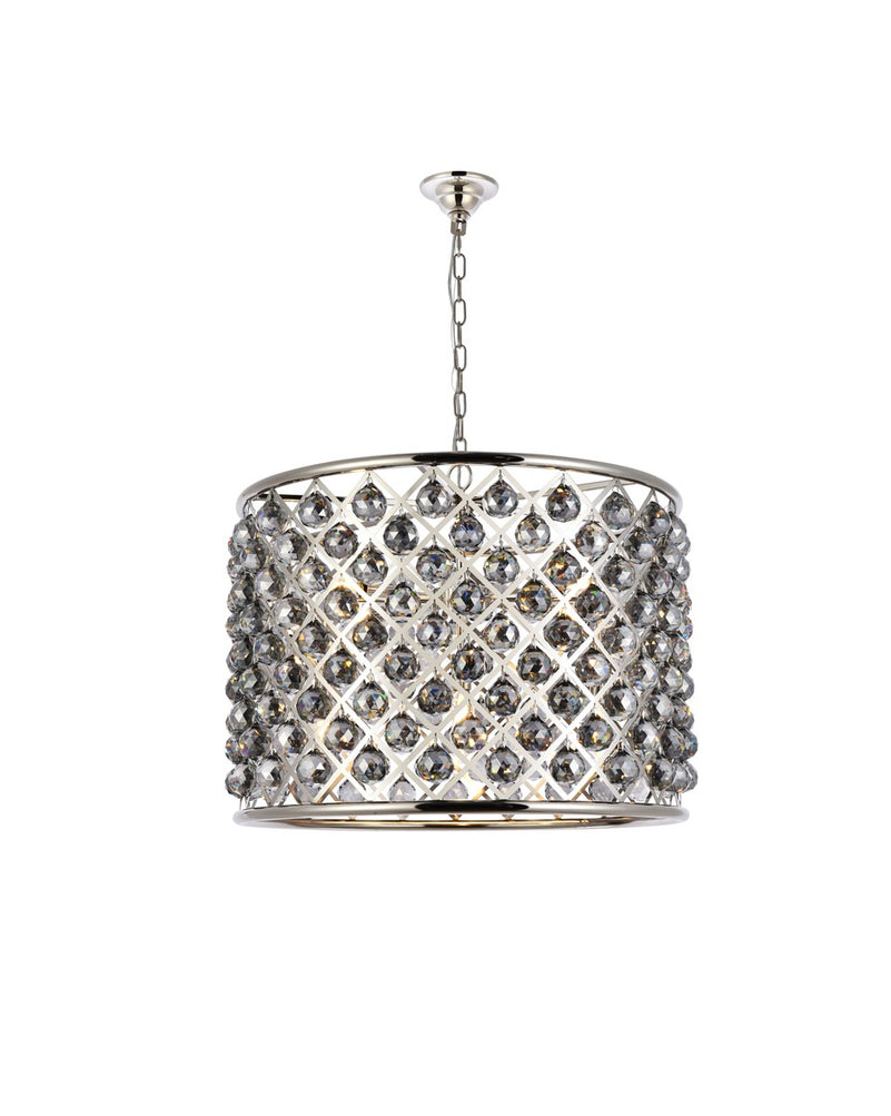 Elegant Lighting - 1206D27PN-SS/RC - Eight Light Chandelier - Madison - Polished nickel