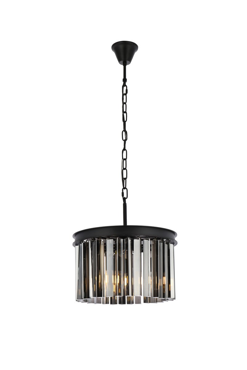 Elegant Lighting - 1208D16MB-SS/RC - Three Light Pendant - Sydney - Matte Black