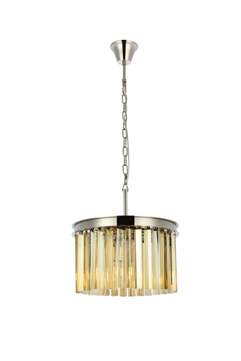 Elegant Lighting - 1208D16PN-GT/RC - Three Light Pendant - Sydney - Polished Nickel