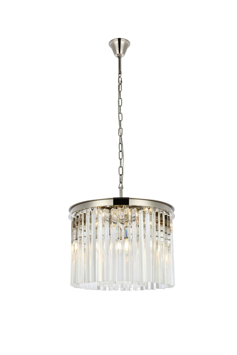 Elegant Lighting - 1208D20PN/RC - Six Light Pendant - Sydney - Polished nickel
