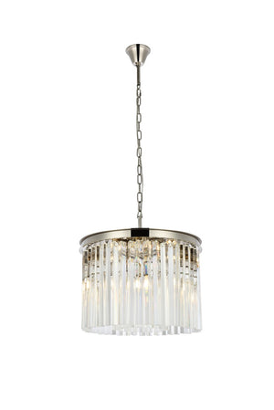 Elegant Lighting - 1208D20PN/RC - Six Light Pendant - Sydney - Polished nickel