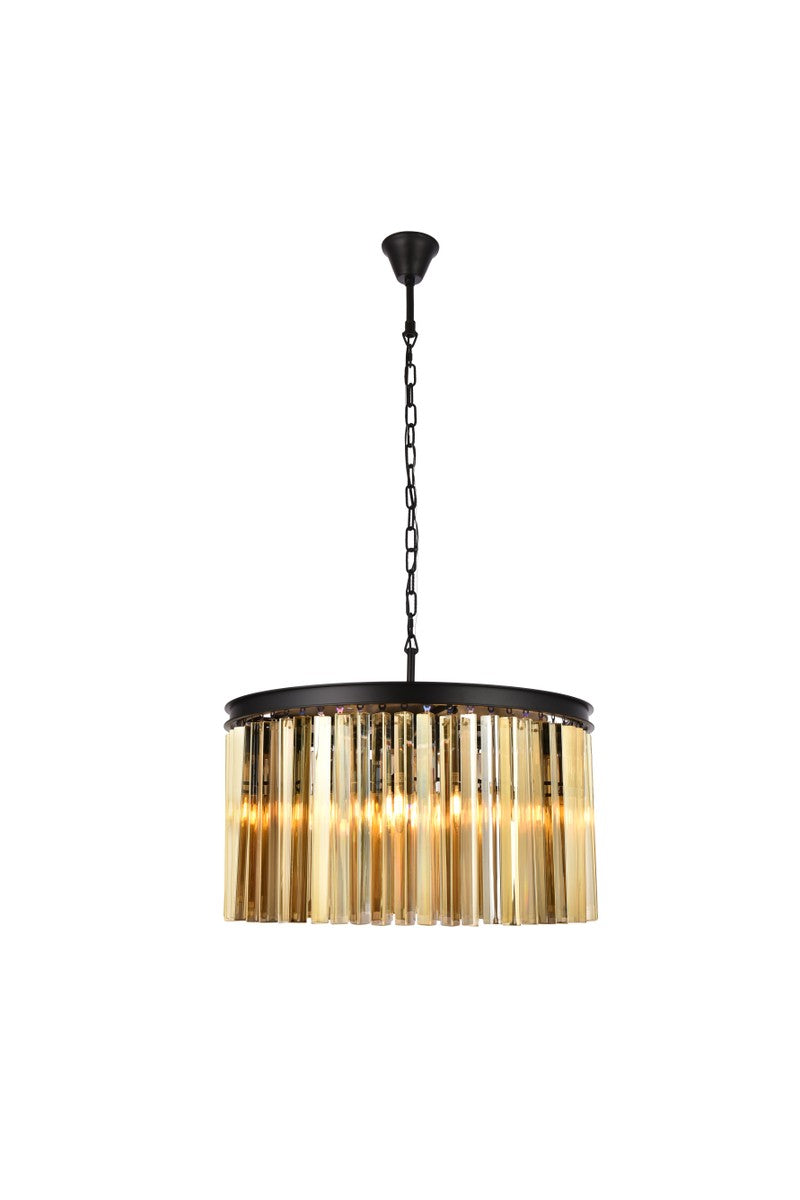 Elegant Lighting - 1208D26MB-GT/RC - Eight Light Chandelier - Sydney - Matte Black