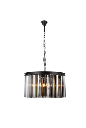 Elegant Lighting - 1208D26MB-SS/RC - Eight Light Chandelier - Sydney - Matte Black