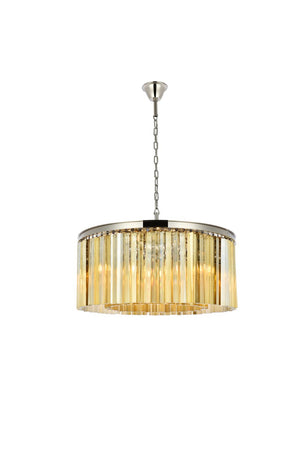 Elegant Lighting - 1208D31PN-GT/RC - Eight Light Chandelier - Sydney - Polished Nickel