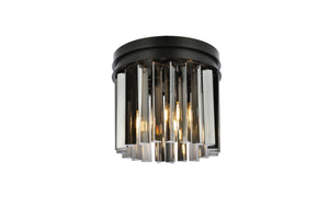 Elegant Lighting - 1208F12MB-SS/RC - Three Light Flush Mount - Sydney - Matte Black