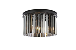 Elegant Lighting - 1208F16MB-SS/RC - Three Light Flush Mount - Sydney - Matte Black