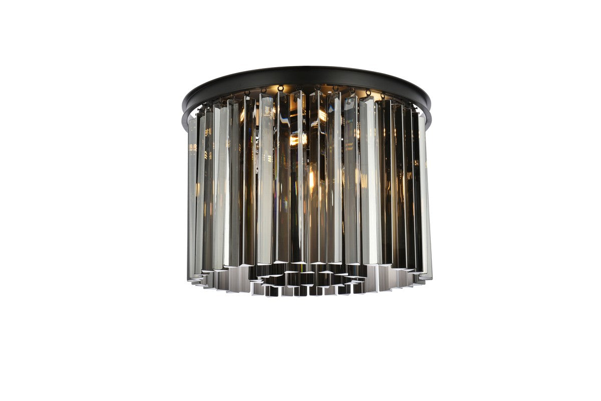 Elegant Lighting - 1208F20MB-SS/RC - Six Light Flush Mount - Sydney - Matte Black