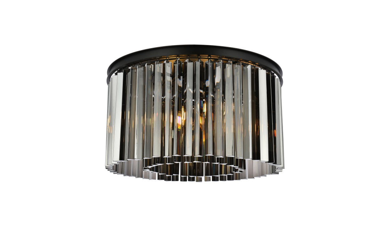 Elegant Lighting - 1208F26MB-SS/RC - Eight Light Flush Mount - Sydney - Matte Black