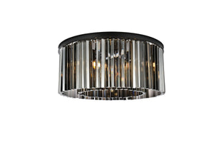 Elegant Lighting - 1208F31MB-SS/RC - Eight Light Flush Mount - Sydney - Matte Black